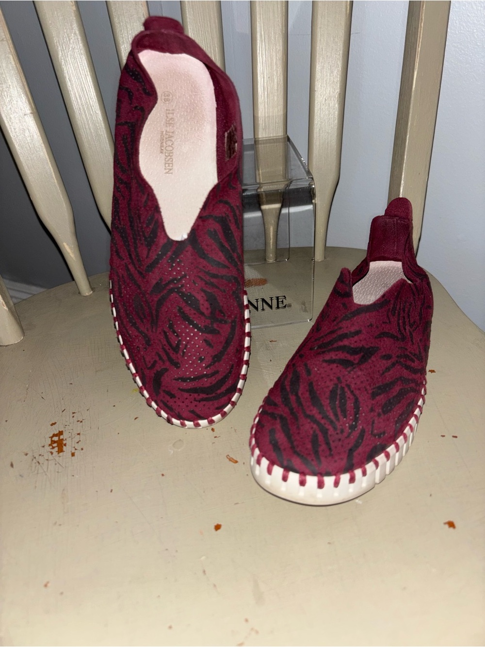 Ilse Jacobsen Sz 38 Slip-On Casual  Zebra Print